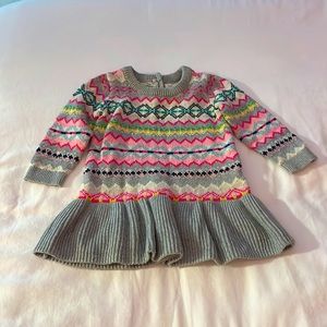 Baby Gap Print Sweater Dress